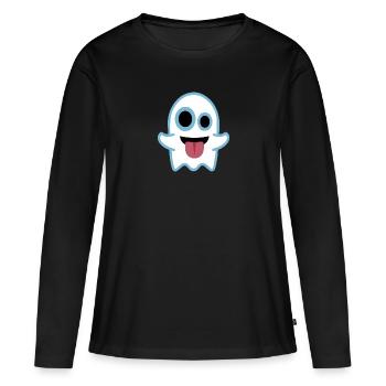 Geist - Frauen Premium Bio Langarmshirt - Schwarz - Vorne - Julia (174cm)