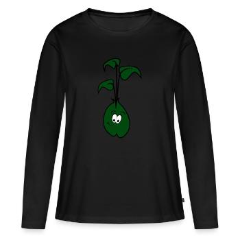 haricots légume légumes de haricots de vegetables7 - T-shirt manches longues Premium bio Femme - noir - Devant - Julia (174cm)