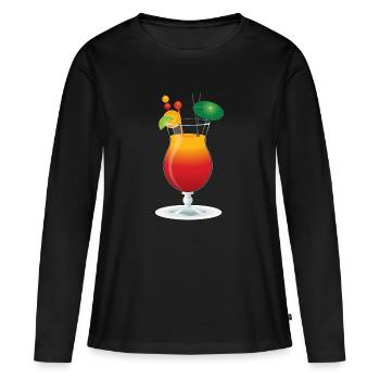 cocktails de jus de jus de boissons limonade limonade11 - T-shirt manches longues Premium bio Femme - noir - Devant - Julia (174cm)