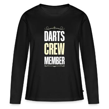 Équipe de fléchettes - T-shirt manches longues Premium bio Femme - noir - Devant - Julia (174cm)