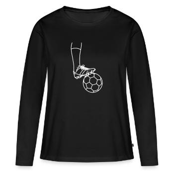Football Footballer Footballer Goalkeeper Striker - Women's Premium Organic Long Sleeve Shirt - black - Front - Julia (174cm)