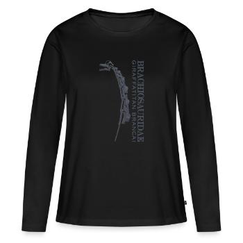 Giraffatitan Brancai Brachiosauridae grey - Frauen Premium Bio Langarmshirt - Schwarz - Vorne - Julia (174cm)