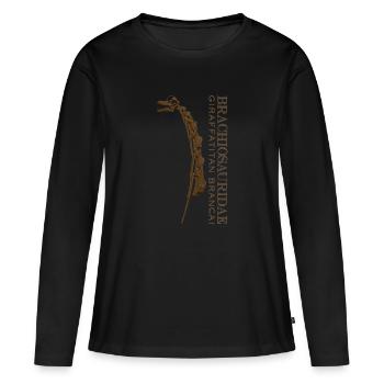 Giraffatitan Brancai Brachiosauridae brown - Frauen Premium Bio Langarmshirt - Schwarz - Vorne - Julia (174cm)