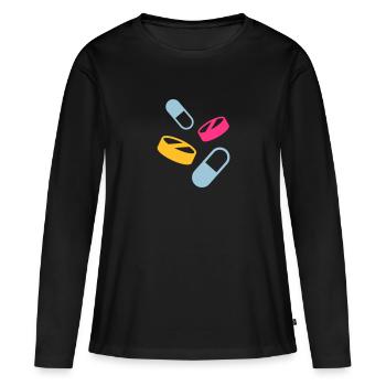 Medizin - Frauen Premium Bio Langarmshirt - Schwarz - Vorne - Julia (174cm)