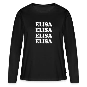 TEST ELISA - T-shirt manches longues Premium bio Femme - noir - Devant - Julia (174cm)