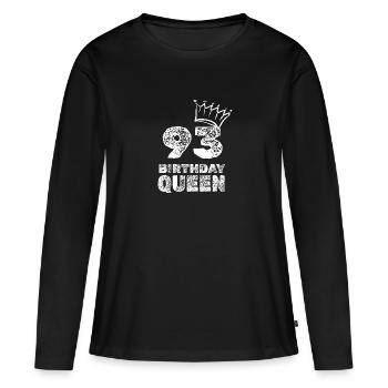 Âge 93 - T-shirt manches longues Premium bio Femme - noir - Devant - Julia (174cm)