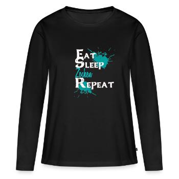 Zocken - Frauen Premium Bio Langarmshirt - Schwarz - Vorne - Julia (174cm)