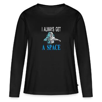 Astronaut spaceman Rakete Kosmonaut Geschenkidee - Frauen Premium Bio Langarmshirt - Schwarz - Vorne - Julia (174cm)