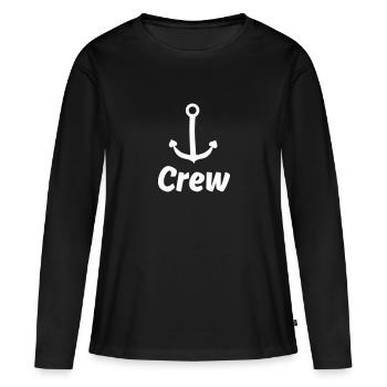 équipage - Skipper Voile Équipage Charter - T-shirt manches longues Premium bio Femme - noir - Devant - Julia (174cm)