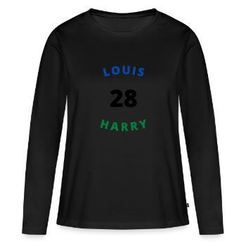 Cadeau fan larry stylinson harry et louis 28 - T-shirt manches longues Premium bio Femme - noir - Devant - Julia (174cm)