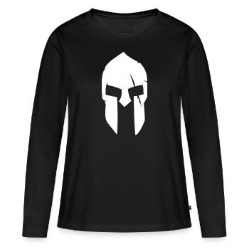 Conception spartiate - T-shirt manches longues Premium bio Femme - noir - Devant - Julia (174cm)