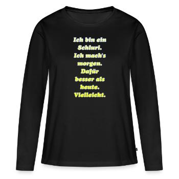 Mach das, was dich glücklicht macht. - Frauen Premium Bio Langarmshirt - Schwarz - Vorne - Julia (174cm)