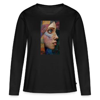 Weibliches Bewusstsein - Frauen Premium Bio Langarmshirt - Schwarz - Vorne - Julia (174cm)