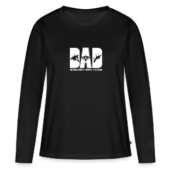 Légende du père vétéran de l’armée de l’air des États-Unis - T-shirt manches longues Premium bio Femme - noir - Devant - Julia (174cm)