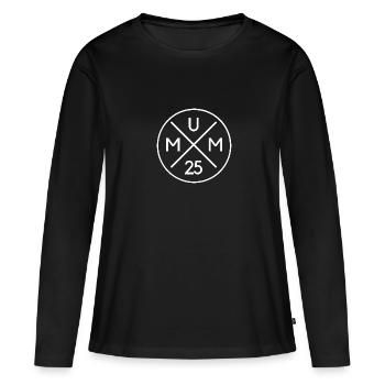 Mum 2025 werdende Mutter 2025 - Women's Premium Organic Long Sleeve Shirt - black - Front - Julia (174cm)