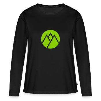Montagne, Randonnée T-Shirt - T-shirt manches longues Premium bio Femme - noir - Devant - Julia (174cm)