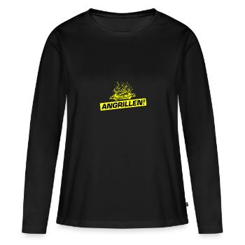 Grillades Barbecue Barbecue - T-shirt manches longues Premium bio Femme - noir - Devant - Julia (174cm)