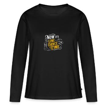 Danse en ligne Danse en ligne Danse en ligne Danse - T-shirt manches longues Premium bio Femme - noir - Devant - Julia (174cm)