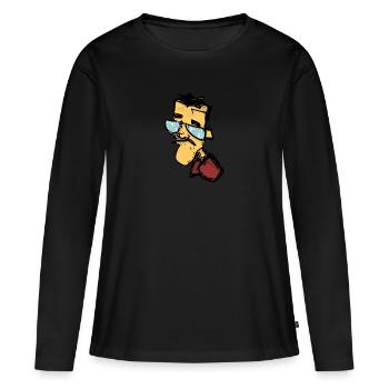 Alter Typ - Frauen Premium Bio Langarmshirt - Schwarz - Vorne - Julia (174cm)