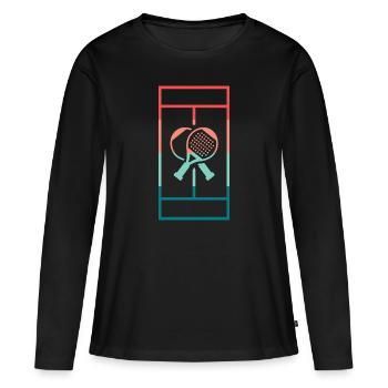 Padel Playing Field Padel Tennis Padel Player - Women's Premium Organic Long Sleeve Shirt - black - Front - Julia (174cm)