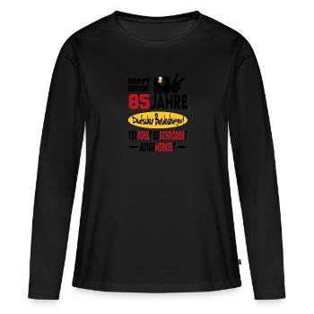 Geburtstag CDU SPD FDP Grün Politik Alter Jahre 85 - Frauen Premium Bio Langarmshirt - Schwarz - Vorne - Julia (174cm)