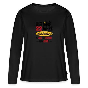 Geburtstag CDU SPD FDP Grün Politik Alter Jahre 22 - Frauen Premium Bio Langarmshirt - Schwarz - Vorne - Julia (174cm)