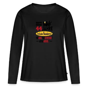 Geburtstag CDU SPD FDP Grün Politik Alter Jahre 44 - Frauen Premium Bio Langarmshirt - Schwarz - Vorne - Julia (174cm)