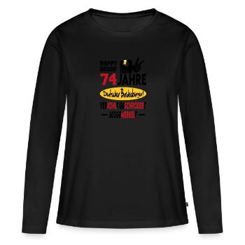 Geburtstag CDU SPD FDP Grün Politik Alter Jahre 74 - Frauen Premium Bio Langarmshirt - Schwarz - Vorne - Julia (174cm)