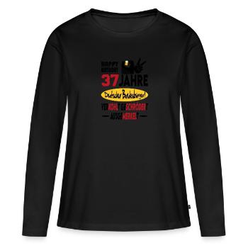 Geburtstag CDU SPD FDP Grün Politik Alter Jahre 37 - Frauen Premium Bio Langarmshirt - Schwarz - Vorne - Julia (174cm)