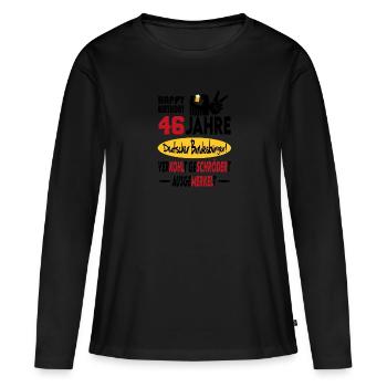 Geburtstag CDU SPD FDP Grün Politik Alter Jahre 46 - Frauen Premium Bio Langarmshirt - Schwarz - Vorne - Julia (174cm)