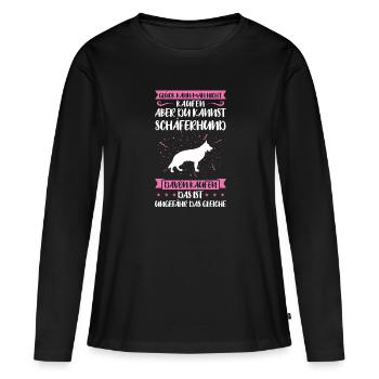 Schäferhund Hund Schäferhunde Geschenk - Frauen Premium Bio Langarmshirt - Schwarz - Vorne - Julia (174cm)