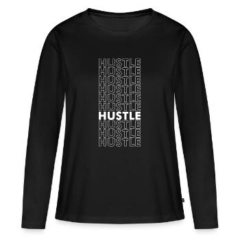 Hustle - Frauen Premium Bio Langarmshirt - Schwarz - Vorne - Julia (174cm)