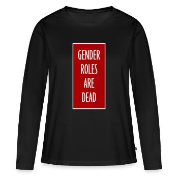 Les rôles de genre sont morts déclaration liberté - T-shirt manches longues Premium bio Femme - noir - Devant - Julia (174cm)