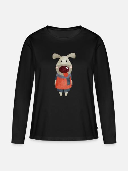 Elvis - Frauen Premium Bio Langarmshirt - Schwarz