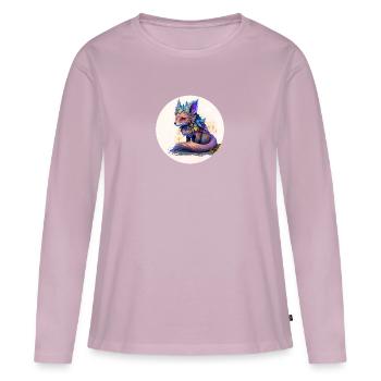 Animal fox fantasy and cute - Women's Premium Organic Long Sleeve Shirt - dusky pink - Front - Julia (174cm)