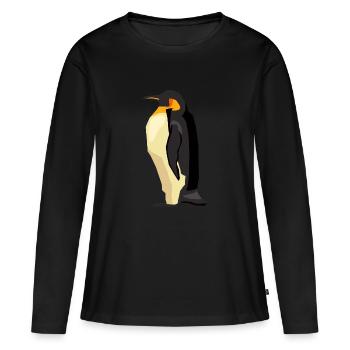 manchot - T-shirt manches longues Premium bio Femme - noir - Devant - Julia (174cm)