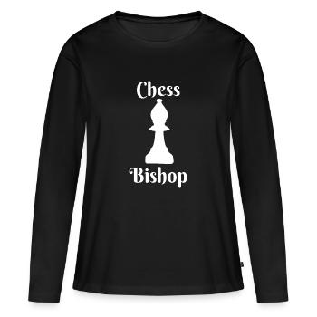 chess bishop piece - Women's Premium Organic Long Sleeve Shirt - black - Front - Julia (174cm)