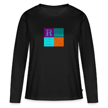 Reiten, Shoppen, Party - Frauen Premium Bio Langarmshirt - Schwarz - Vorne - Julia (174cm)