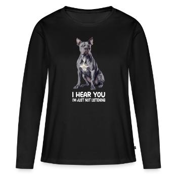 Cane corso - T-shirt manches longues Premium bio Femme - noir - Devant - Julia (174cm)