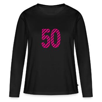 JAHRESTAG. ALLES GUTE ZUM GEBURTSTAG. ALLES GUTE ZUM GEBURTSTAG. - Frauen Premium Bio Langarmshirt - Schwarz - Vorne - Julia (174cm)