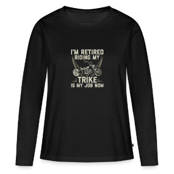 Trike - Frauen Premium Bio Langarmshirt - Schwarz - Vorne - Julia (174cm)