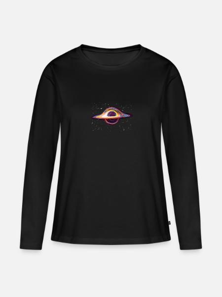 Black Hole - Frauen Premium Bio Langarmshirt - Schwarz