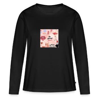 The Makeup Lovers - Frauen Premium Bio Langarmshirt - Schwarz - Vorne - Julia (174cm)