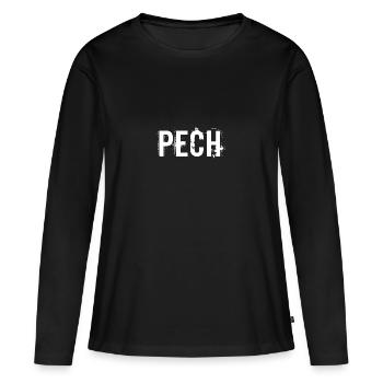 Mal partenaire look couple couple - T-shirt manches longues Premium bio Femme - noir - Devant - Julia (174cm)