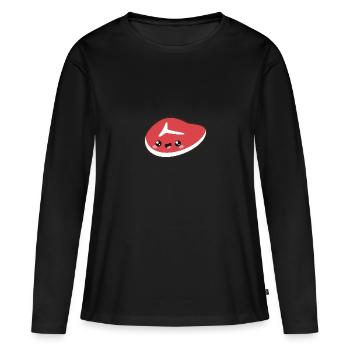 Cute steak - Women's Premium Organic Long Sleeve Shirt - black - Front - Julia (174cm)