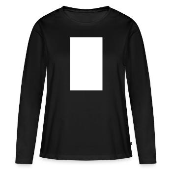 champ blanc - T-shirt manches longues Premium bio Femme - noir - Devant - Julia (174cm)