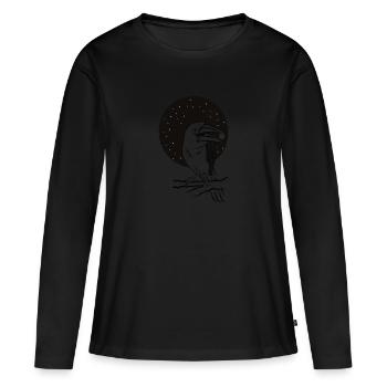 TUCAN AMAZON - T-shirt manches longues Premium bio Femme - noir - Devant - Julia (174cm)