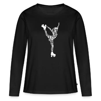 Roller Skates Filles Roller Skates Roller Skating - T-shirt manches longues Premium bio Femme - noir - Devant - Julia (174cm)