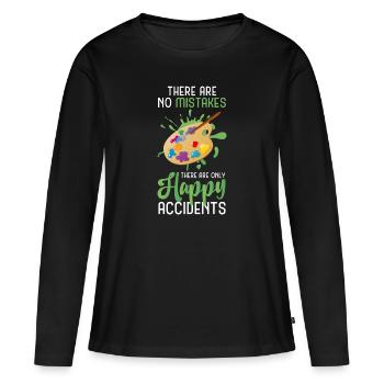 Painting Spray Can Wallpapering - Women's Premium Organic Long Sleeve Shirt - black - Front - Julia (174cm)