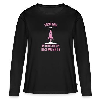 Tischlerin Beste Tischler Mitarbeiterin des Monats - Frauen Premium Bio Langarmshirt - Schwarz - Vorne - Julia (174cm)